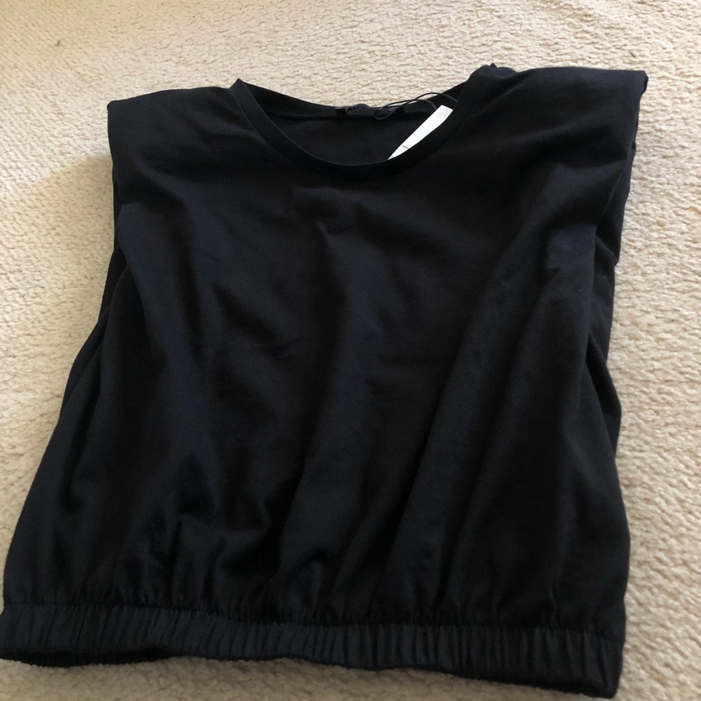 NWT Zara Padded Shoulder Crop Top - Picture 11 of 16
